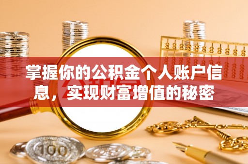 专家掌握你的公积金个人账户信息，实现财富增值的秘密