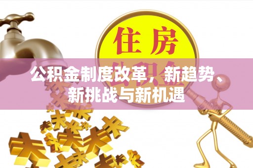 专家公积金制度改革，新趋势、新挑战与新机遇